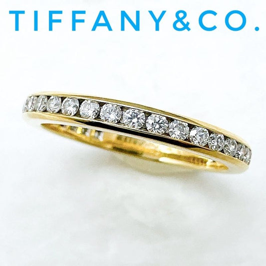 Tiffany & Co Full Eternity Diamond Yellow Gold Ring Approx Size 8 U