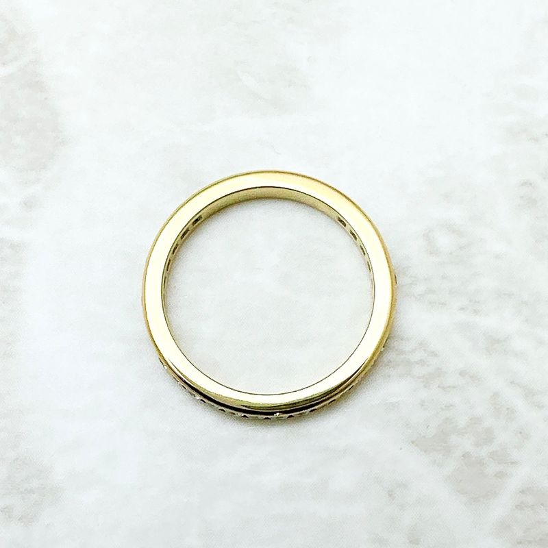 Tiffany & Co Full Eternity Diamond Yellow Gold Ring Approx Size 8 U