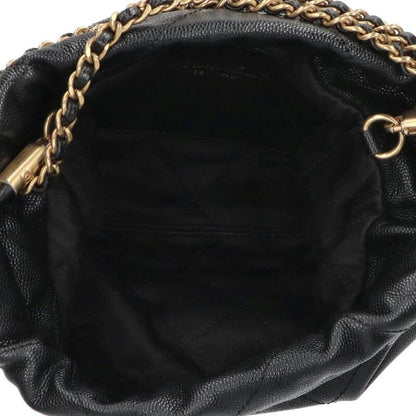 Chanel 22 Mini Cutout Logo Caviar Skin Chain Leather Shoulder Bag Ladies MINI