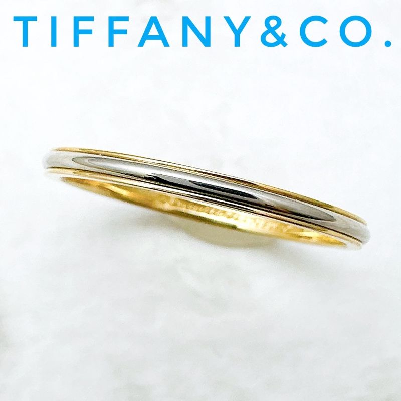 Tiffany & Co Lucida Yellow Gold Platinum Combination Ring Approx 20 U