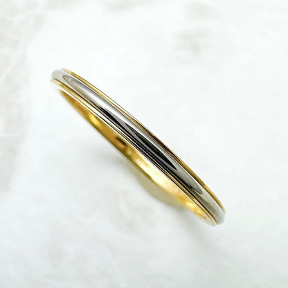 Tiffany & Co Lucida Yellow Gold Platinum Combination Ring Approx 20 U