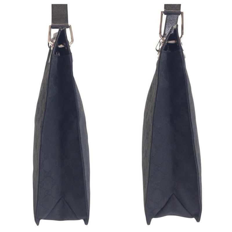 Prada Tessuto Triangle Logo Plate Black Silver Hardware Nylon Shoulder Bag