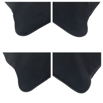 Prada Tessuto Triangle Logo Plate Black Silver Hardware Nylon Shoulder Bag