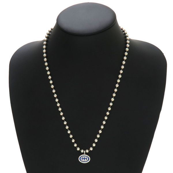 Gucci Interlocking G Ball Chain Necklace 925 40.6g
