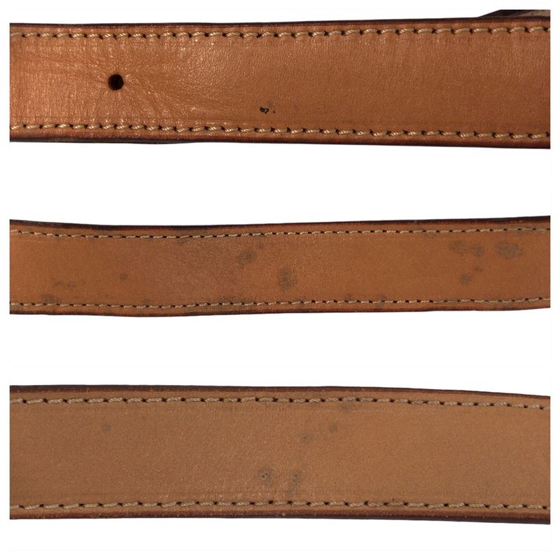 Celine Vintage Macadam Brown Gold Hardware PVC Leather Shoulder Bag Pochette