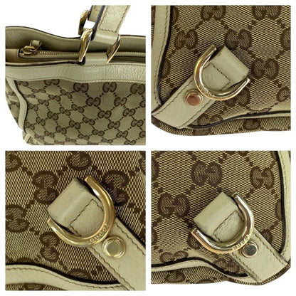 Gucci Beige Ivory Gold Hardware GG Canvas 170004 Tote Handbag Ladies 506358