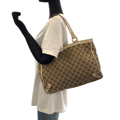 Gucci Beige Ivory Gold Hardware GG Canvas 170004 Tote Handbag Ladies 506358