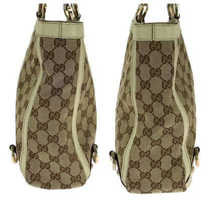 Gucci Beige Ivory Gold Hardware GG Canvas 170004 Tote Handbag Ladies 506358