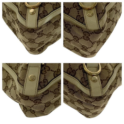 Gucci Beige Ivory Gold Hardware GG Canvas 170004 Tote Handbag Ladies 506358