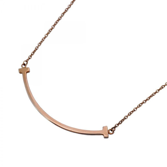 Tiffany & Co Necklace T-smile Small 18K Pink Gold Pink Gold Ladies