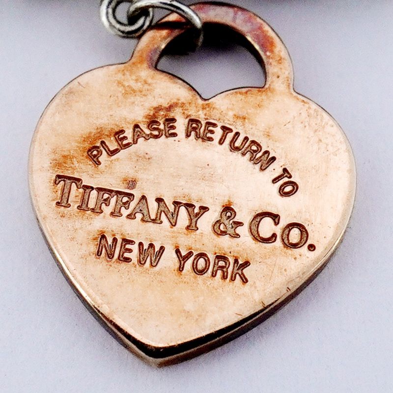 Tiffany & Co Bracelet Return To Heart Beaded Silver 925 Rubed Metal Women's