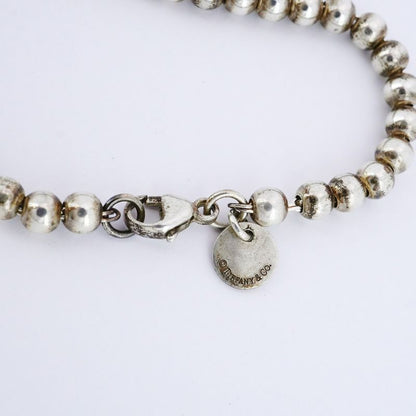 Tiffany & Co Bracelet Return To Heart Beaded Silver 925 Rubed Metal Women's
