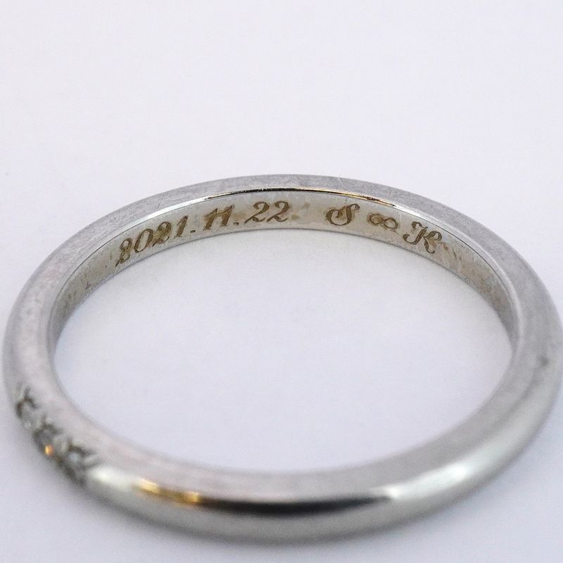 Tiffany & Co Ring Forever 3PD Pt950 Platinum Diamond #11 Ladies