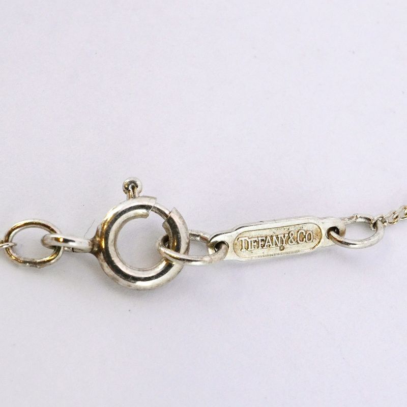 Tiffany & Co Necklace Heart Ribbon 18K Yellow Gold Yellow Gold Silver 925 Women