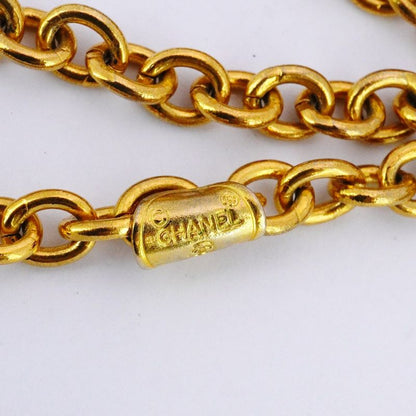 Chanel Necklace Vintage Coco Mark Matelasse GP Plated Gold Ladies