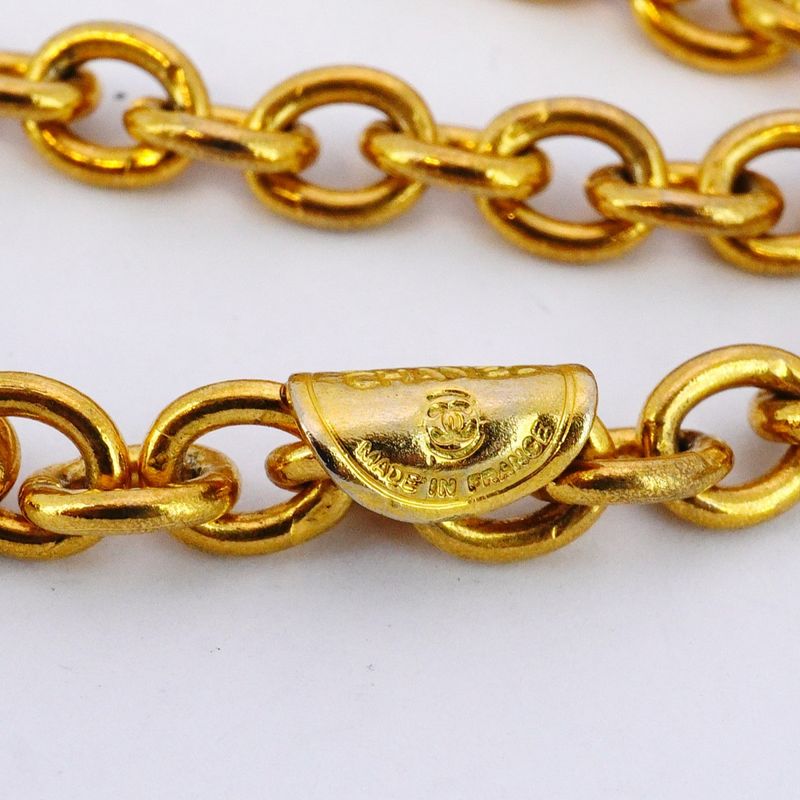 Chanel Necklace Vintage Coco Mark Matelasse GP Plated Gold Ladies