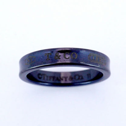 Tiffany & Co Ring Narrow Titanium Black #15 Men's Women's Unisex