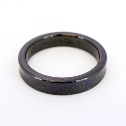Tiffany & Co Ring Narrow Titanium Black #15 Men's Women's Unisex