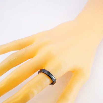 Tiffany & Co Ring Narrow Titanium Black #15 Men's Women's Unisex