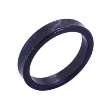 Tiffany & Co Ring Narrow Titanium Black #15 Men's Women's Unisex