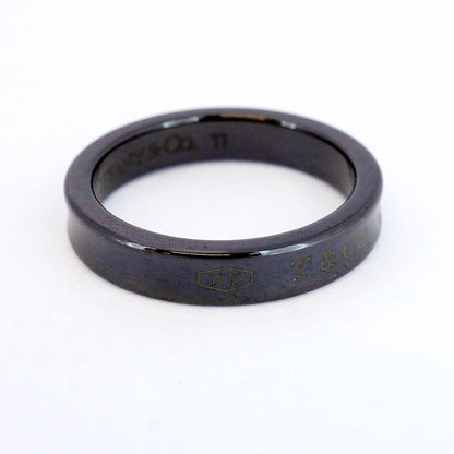 Tiffany & Co Ring Narrow Titanium Black #15 Men's Women's Unisex