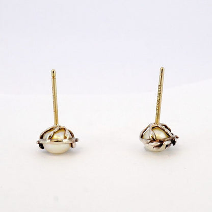 Tiffany & Co Earrings Olive Leaf 925 Silver Pearl Women's