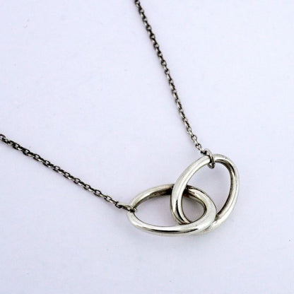 Tiffany & Co Necklace Double Loop Silver 925 Ladies