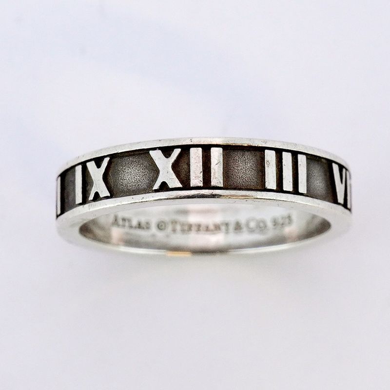 Tiffany & Co Ring Atlas 925 Silver Size 12.5 Ladies