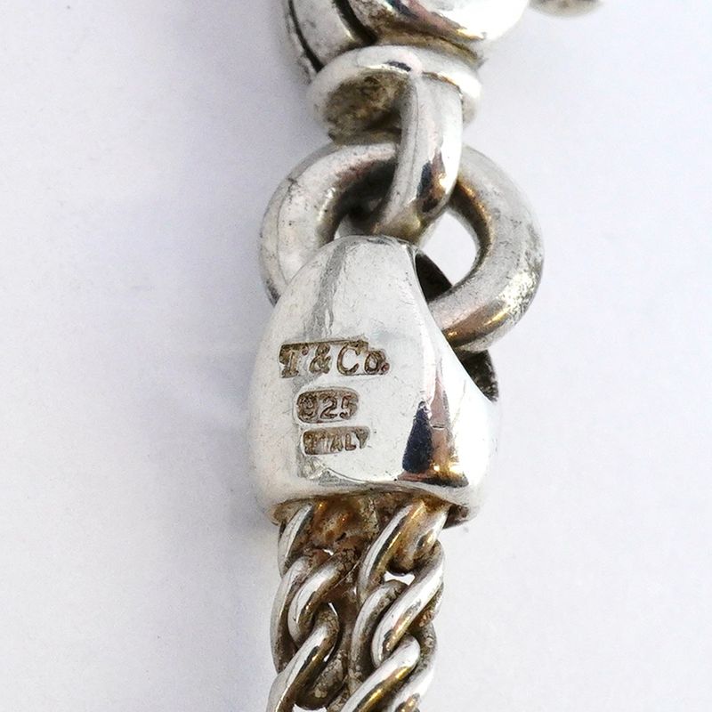 Tiffany & Co Bracelet Center Knot Double Rope Silver 925 Ladies
