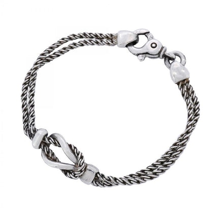 Tiffany & Co Bracelet Center Knot Double Rope Silver 925 Ladies