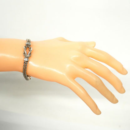 Tiffany & Co Bracelet Center Knot Double Rope Silver 925 Ladies