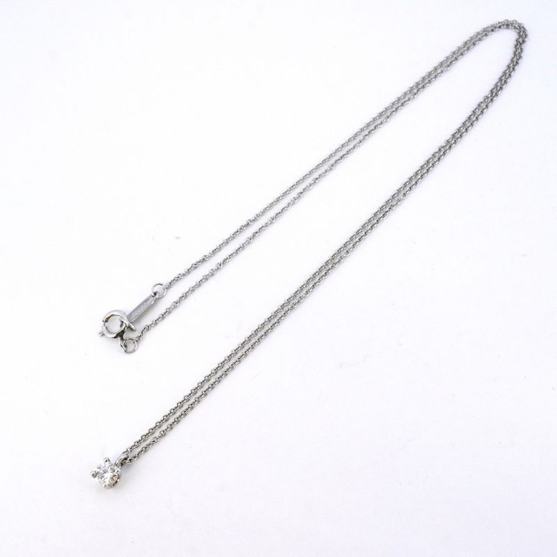 Tiffany & Co Necklace Solitaire 1PD Pt950 Platinum Diamond Ladies
