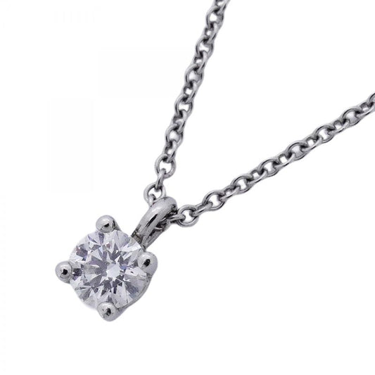 Tiffany & Co Necklace Solitaire 1PD Pt950 Platinum Diamond Ladies