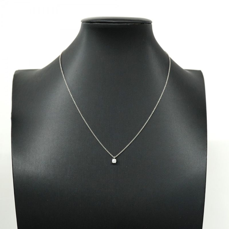 Tiffany & Co Necklace Solitaire 1PD Pt950 Platinum Diamond Ladies