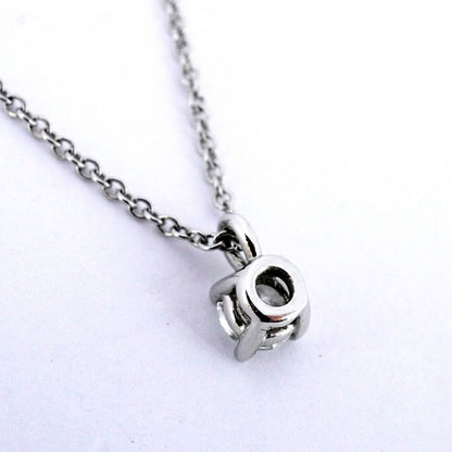 Tiffany & Co Necklace Solitaire 1PD Pt950 Platinum Diamond Ladies