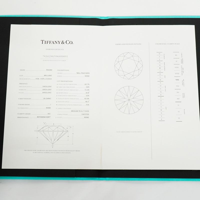 Tiffany & Co Ring Harmony 1PD Pt950 Platinum Diamond 0.26ct 11 Ladies