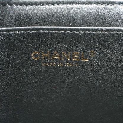 Chanel Vanity Bag Matelasse Lambskin Black Gold Hardware Women