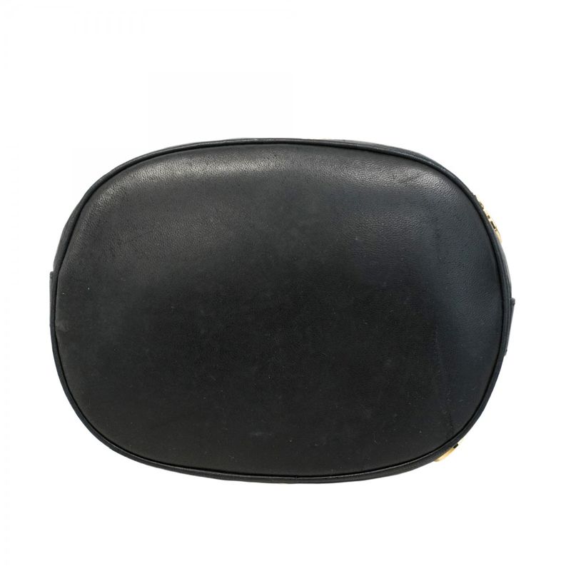 Chanel Shoulder Bag Triple Coco Lambskin Black Gold Hardware Women