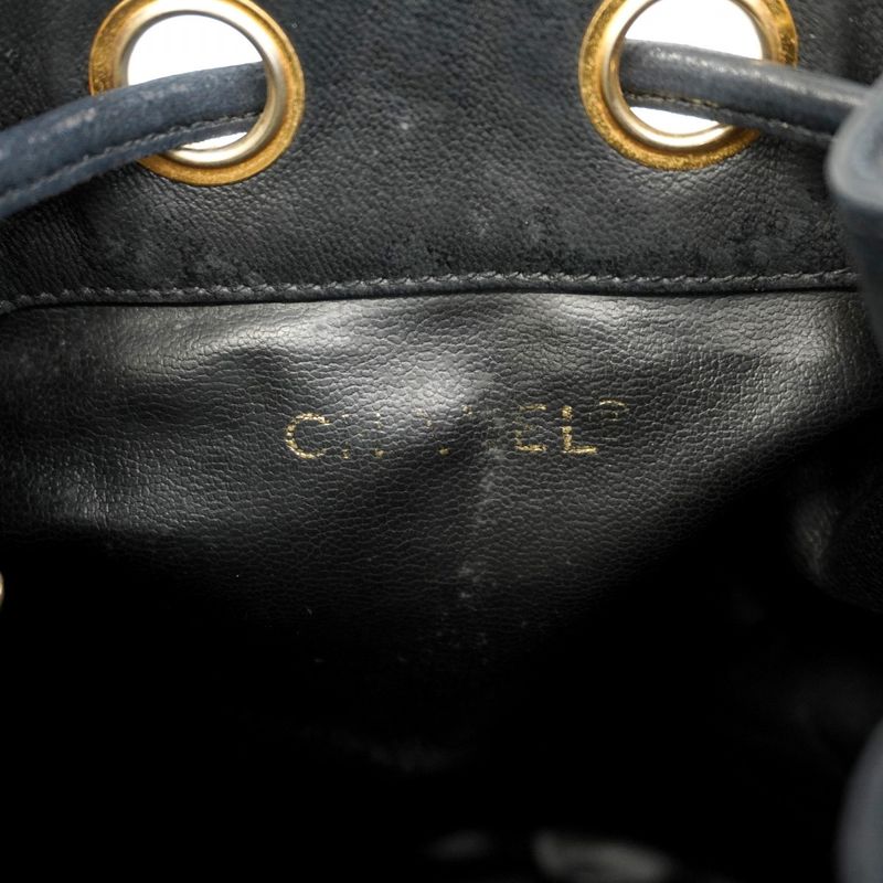 Chanel Shoulder Bag Triple Coco Lambskin Black Gold Hardware Women