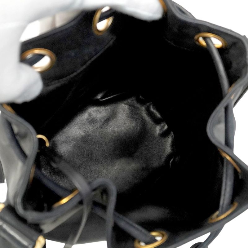 Chanel Shoulder Bag Triple Coco Lambskin Black Gold Hardware Women