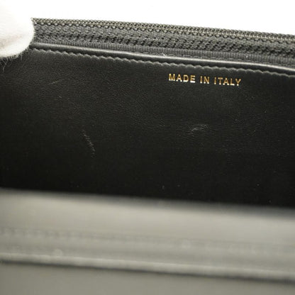 Chanel Shoulder Wallet Camellia Caviar Skin Black Chien Pan Gold Hardware Women