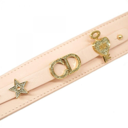 Christian Dior Handbag Canage Lady Dior Leather Baby Pink Chien Pan Gold