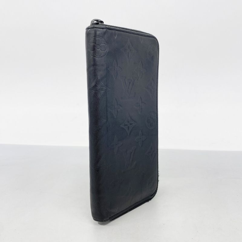 Louis Vuitton Long Wallet Monogram Shadow Zippy Wallet Vertical M62902 Black