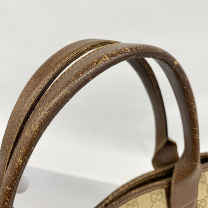 Gucci Tote Bag GG Canvas 115517 Canvas Brown Beige Gold Hardware Women's