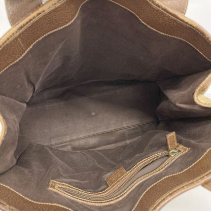 Gucci Tote Bag GG Canvas 115517 Canvas Brown Beige Gold Hardware Women's