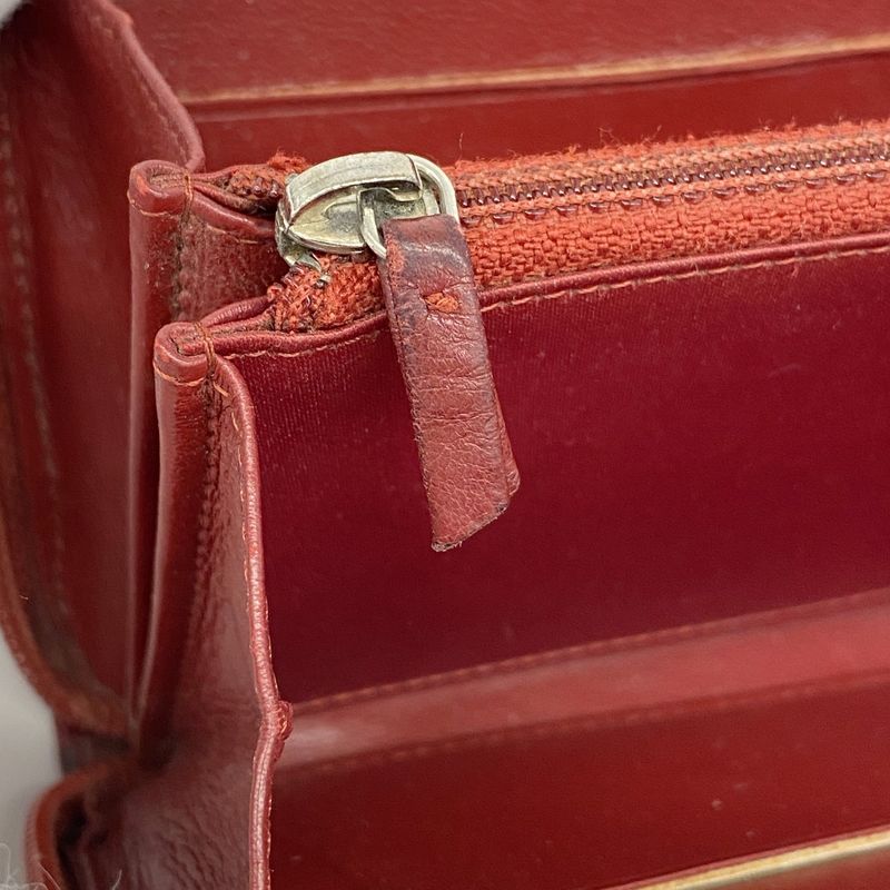 Chanel Long Wallet Camellia Lambskin Bordeaux Silver Hardware Women