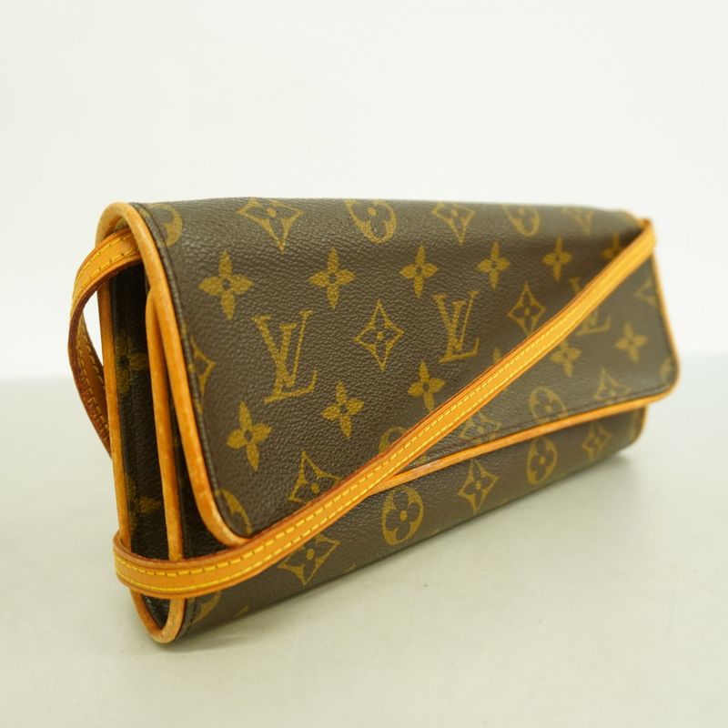 Louis Vuitton Shoulder Bag Monogram Pochette Twin GM M51852 Brown Ladies