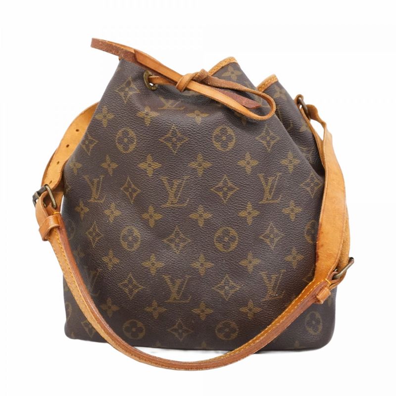 Louis Vuitton Shoulder Bag Monogram Petite Noe M42226 Brown Ladies