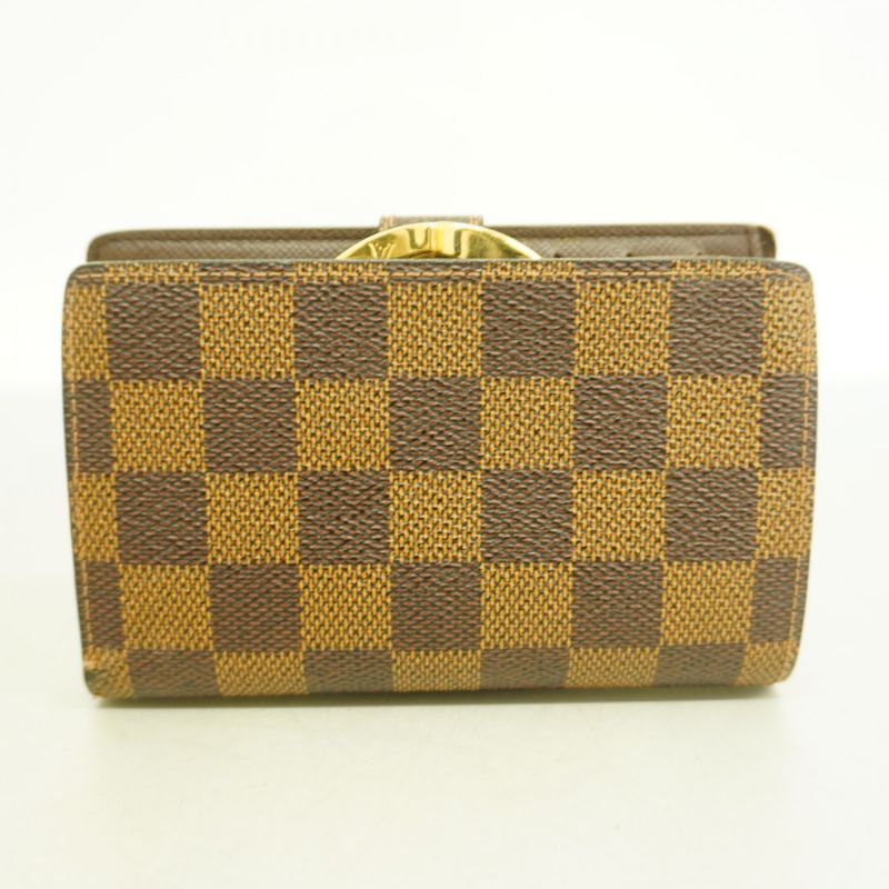 Louis Vuitton Wallet Damier Porte Monnaie Viennois N61664 Ebène Ladies