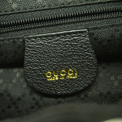 Gucci Backpack Daypack Bamboo 003 1956 Suede Black Gold Hardware Women's